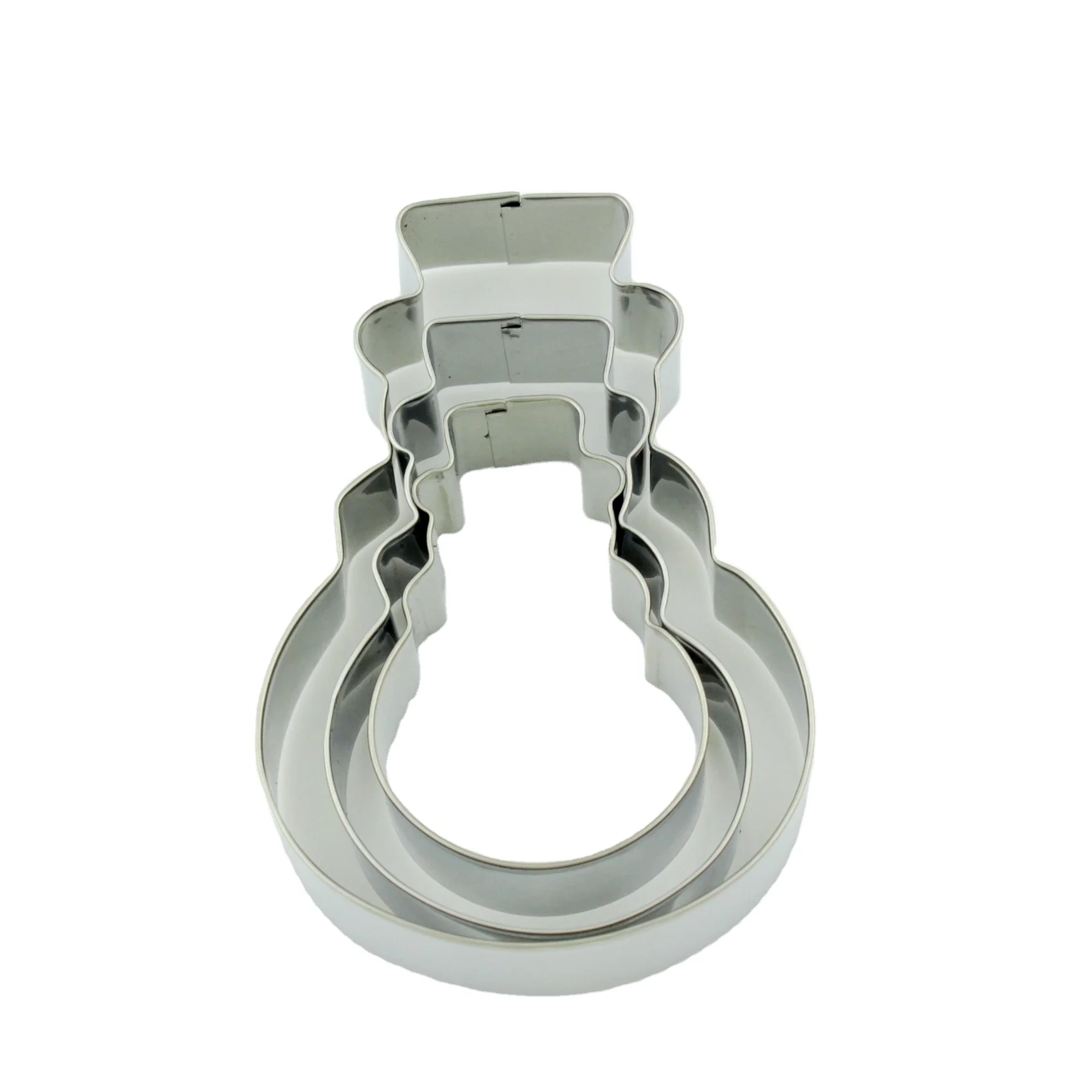 

Stainless Steel Christmas cake mold Snowman 3-Piece Cake Mold Cookie Stereo Cookie Cutter