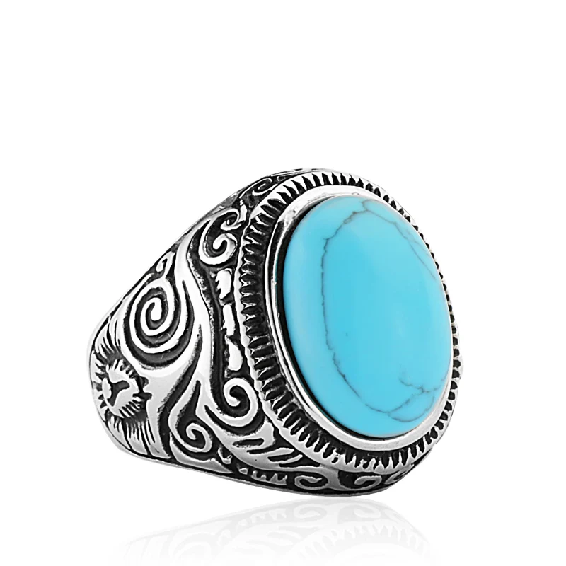 

SS8-186R steel soldier nature raw stone ring stainless steel men cool fashion romantic unique unisex fashon jewelry