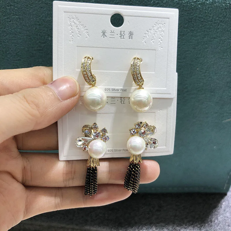 

PUSHI best sell products mix fashion jewelry lot bulk earrings lot women fashion pearl jewelry earrings factory