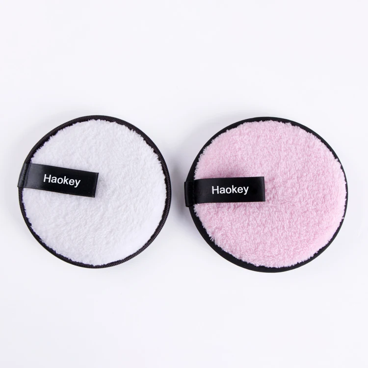 

Microfiber Reusable Makeup Remover Pad, White.black.or customized