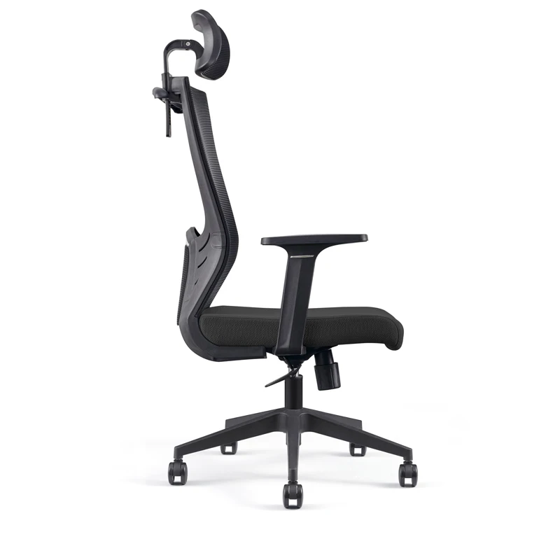 

Modern elegant black mesh office chair / Fabric executive swivel chair