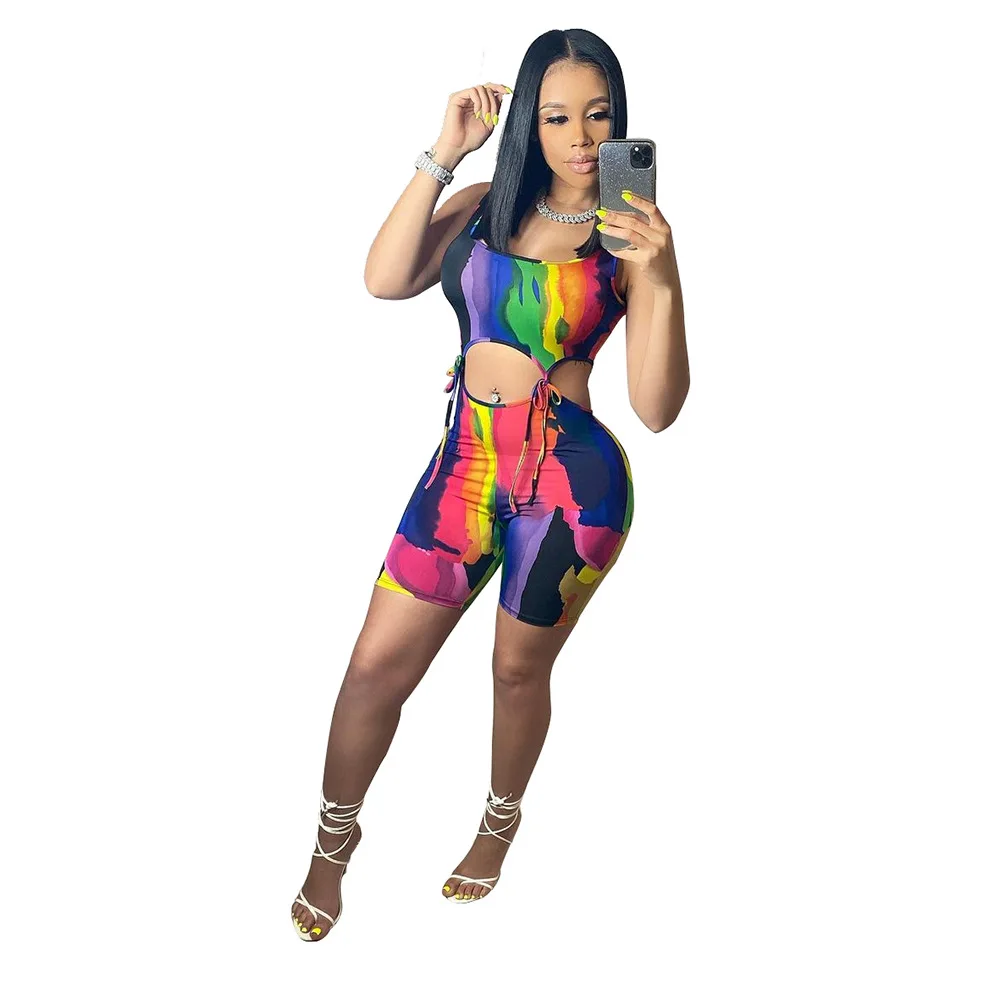 

2021 Fashion reflective 2 piece high waist track pants gym set two piece biker short set women clothing, Multicolor