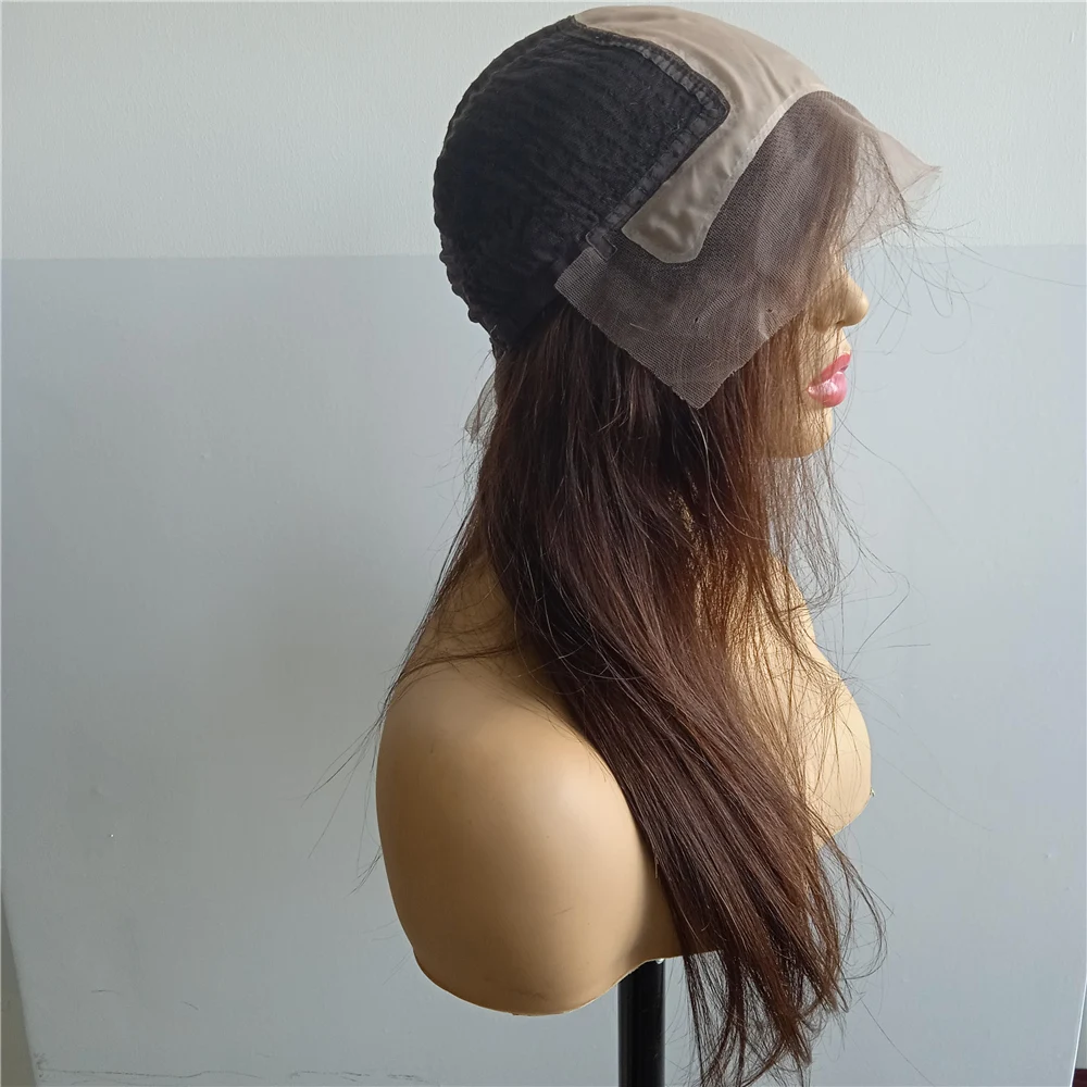 

fake scalp medical wigs straight wave hair ombre color comfortable womens wigs real human hair for loss hair alopecia