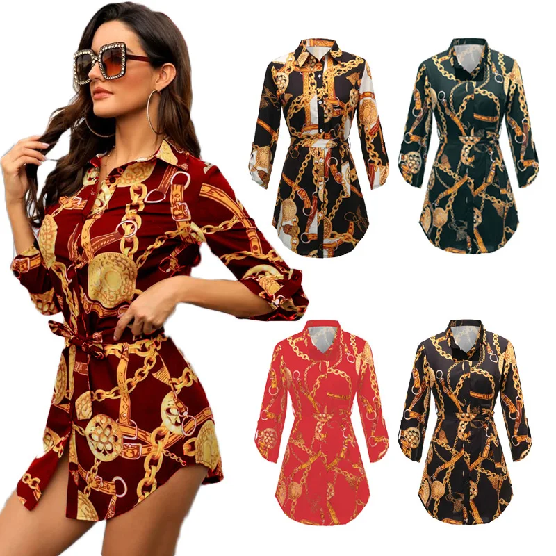 

Women's And Tops Elegant Ladies Long Sleeve Clothing Womens Blouses 2020, Picture color