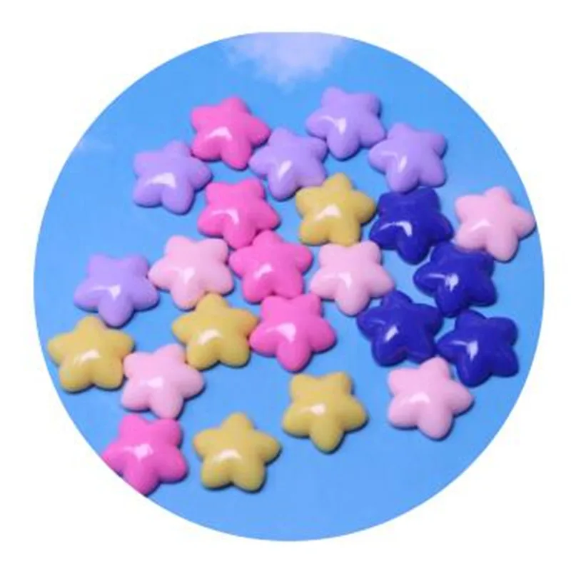 

FIve Stars Resin Flatback Cabochon Scrapbook Decoration Charm Crafts DIY Headwear Accessories