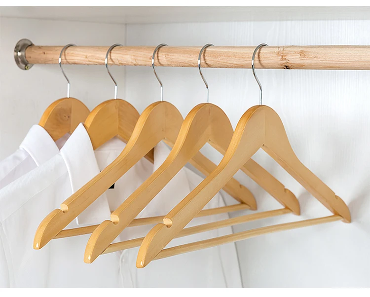 Factory Wholesale Household Items Custom Wooden Clothes Hanger