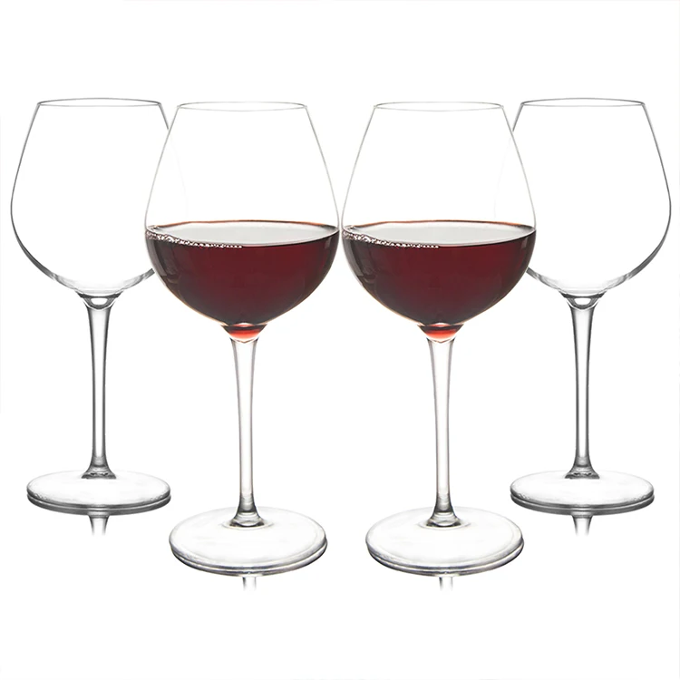 

Michley Long Stem Unbreakable Wine Glass Tritan Plastic Dishwasher Burgundy Glassware Red Wine Glass, Transparent