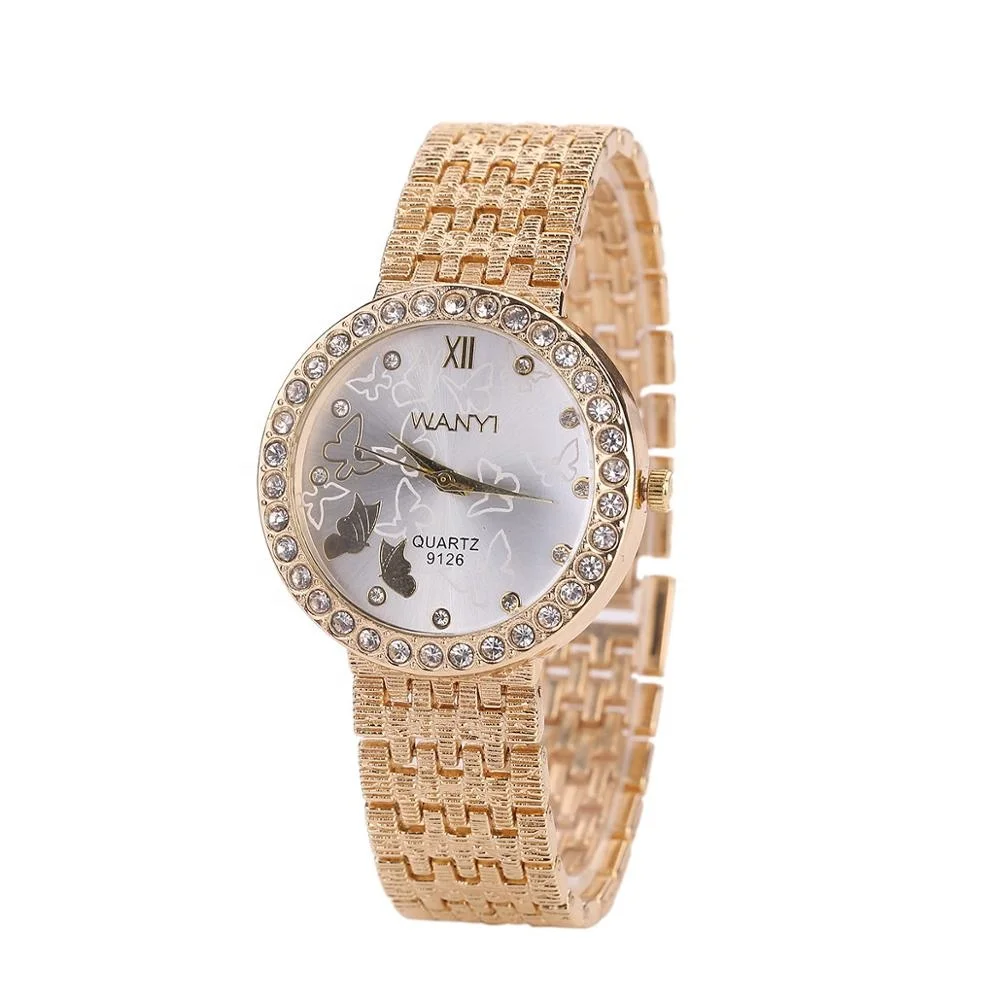 

2019 Watches Brand Luxury Casual Fashion Stainless Steel Geneva Luxury Women Crystal Quartz Analog Wrist Watch dropshipping, As shown