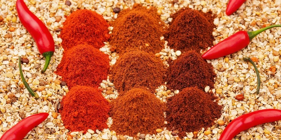A colorful array of spice jars on a countertop
