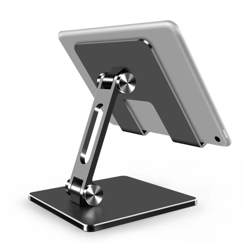 

Lazy desktop stylish aluminum tablet stand swivel multi angle metal tablet stand adjustable tablet commercial holder for ipad, Silver,gray