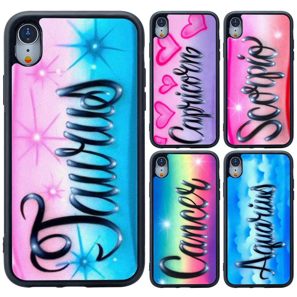 

Zodiac Phone Case for IPhone 11 12 pro max 6S 7 8 PLUS XS XR MAX SE 2020 Shockproof Back Cover sublimation custom, Customized colors