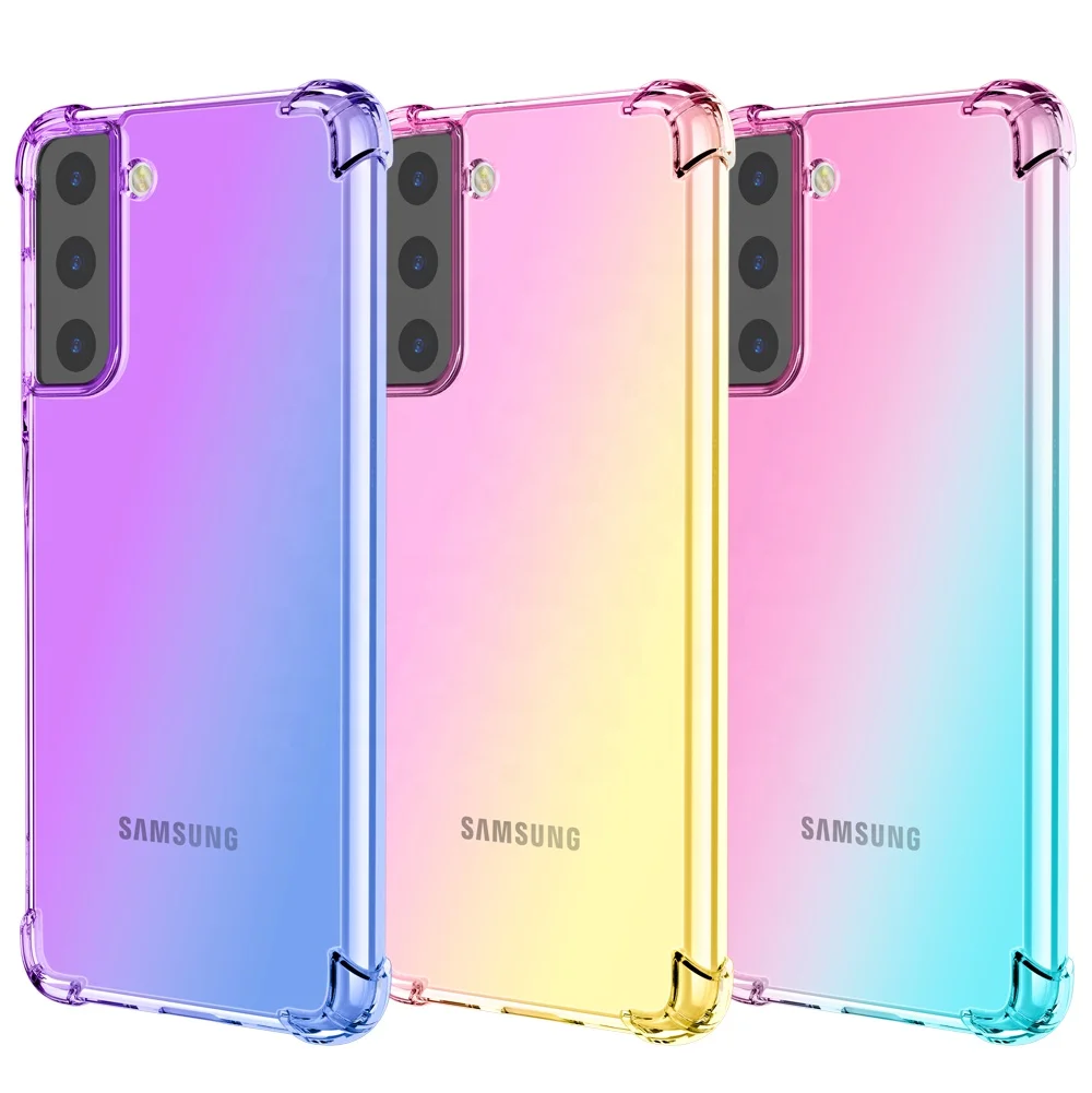 

For Samsung galaxy S30 Reinforced Corners Shockproof Gradient TPU Phone Cover For Samsung galaxy S21, Multi-color, can be customized