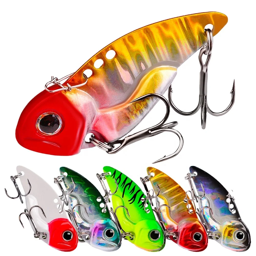 

Factory Directly VIB Metal Lure 5g7g10g15g20g With Treble Hook Metal Blade Vibration Bait Sinking VIB Lures
