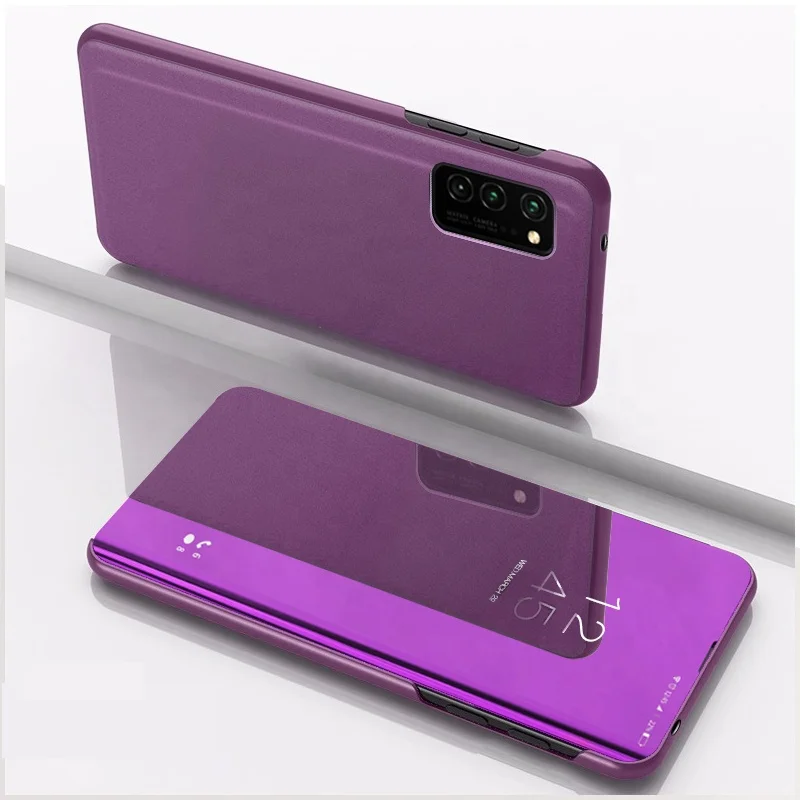 

New Items Excellent Quality Mirror PU Leather Protective Flip Stand Phone Cover Case for Samsung S20, Multi options