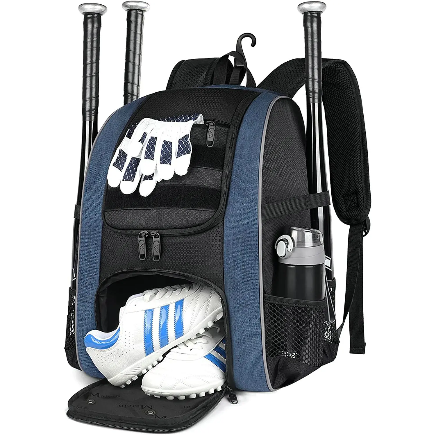 

Custom Youth Outdoor Sport Equipment Bag Large Capacity Softball Baseball Bat Backpack with Shoes Compartment