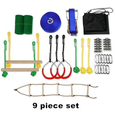 

Ninja Line Hanging Obstacle Course Equipment Kit 50 Ft Children Garden Games Outdoor Sport slackline for kids