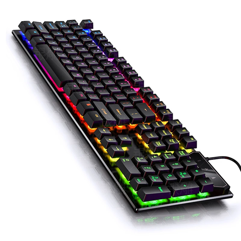 

Wholesales Usb Wired Floating Gaming Keyboard Water-Resistant Mechanical Keyboard 104 keys RGB Backlit keyword1 teclado gamer