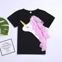 

Girls Summer Tops Children T shirts Unicorn Animal Baby Girl Clothes 2019 Brand Baby Girls Tshirt Kids Clothing