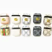 

Factory for Airpods PU Leather Case Cover Luxury Grid PU Pattern Protective Skin Compatible for Airpods Charging Case box