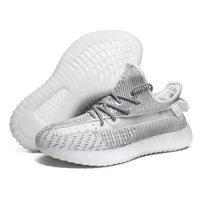 

New fashion men's low-top ultra-light flying woven mesh air cushion bottom casual sports shoes