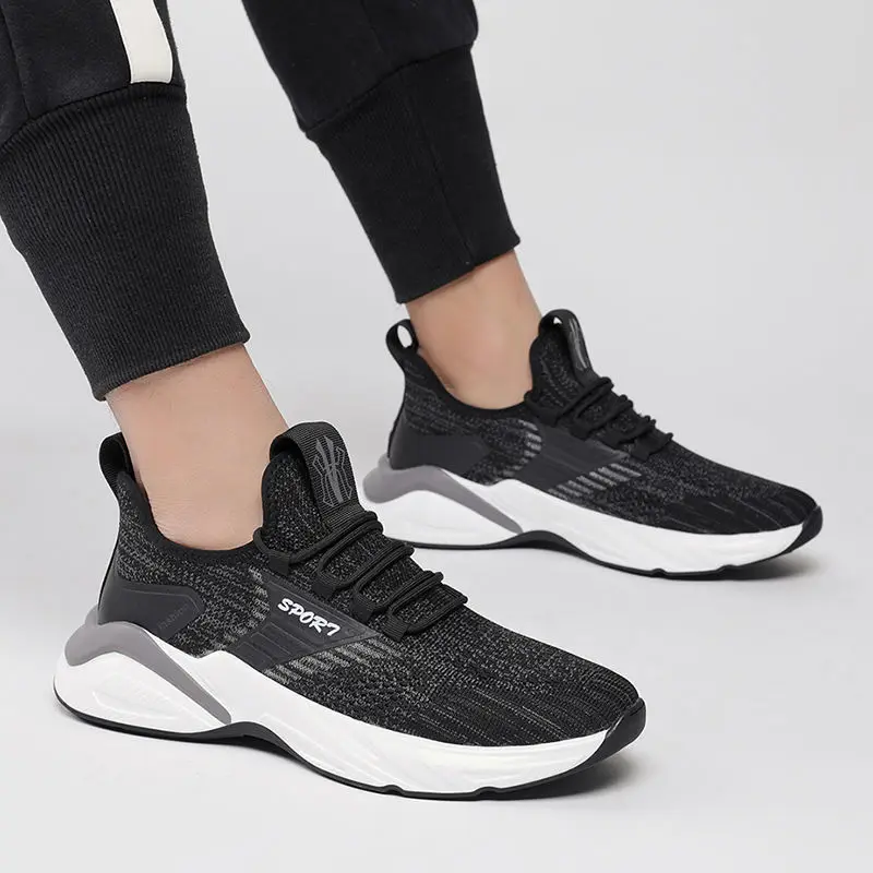 

popular man shoes sneaker china wholesale shoe man sport footwear, Black