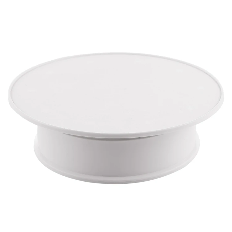 

30cm 360 Degree Electric Rotating Turntable Display Stand Video Shooting Props Turntable for Photography, White velvet top + white base