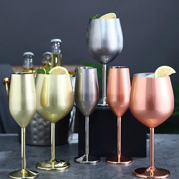 

Wholesale Vintage Whiskey Fashion Glass Metal Wine Goblets Glass Mug For Glassware, Silver/rose gold/gold