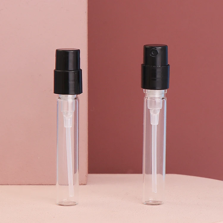 

1ml 1.8ml 3ml 5ml perfume vials 2ml Sample Glass Bottle With Plastic Spray Pump Mini Tester Bottles