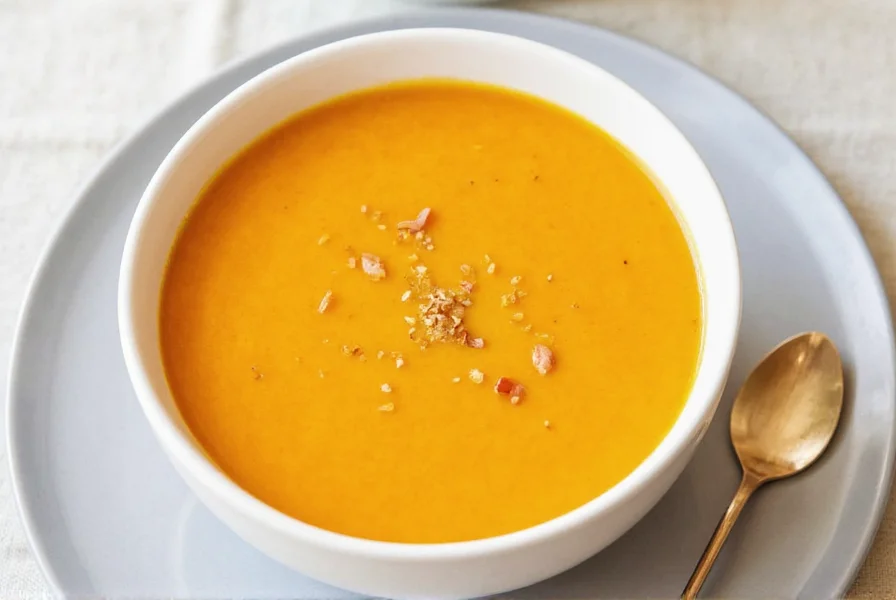 Karotten-Ingwer-Suppe in Schüssel