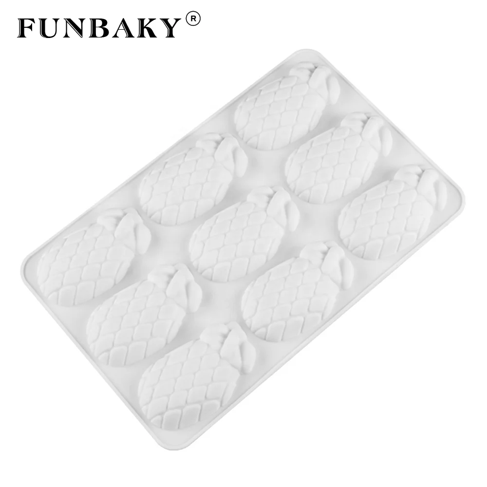 

FUNBAKY Heat resistant cake silicone mold 9 cavity fruit pineapple shape cookies silicone molds handcraft scented candle making, Customized color