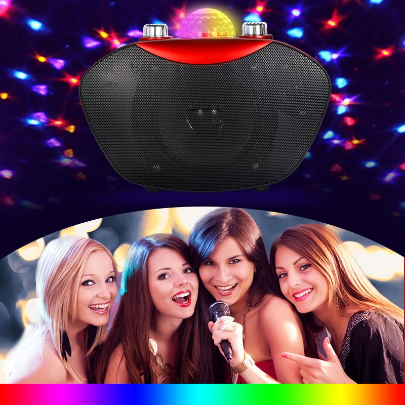 Home Theater Multimedia Portable Wireless Microphone Bt Karaoke Speaker For Home Theatre System