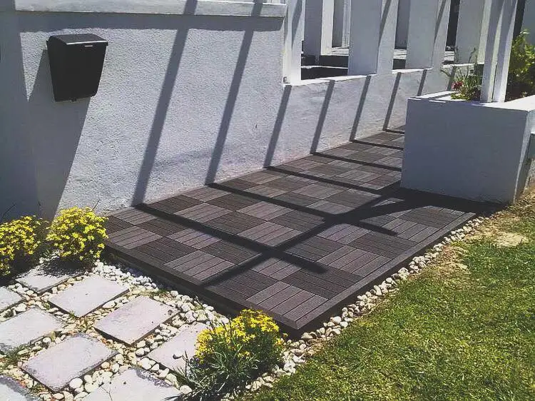 
Top quality wood plastic composite interlocking DIY wpc outdoor Floor Tiles 