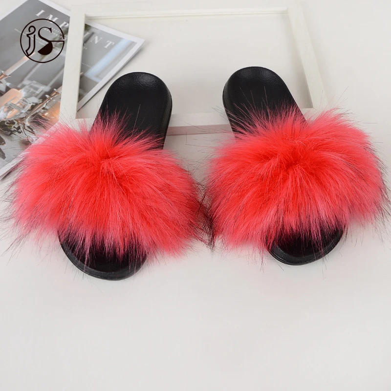 

2021 Various Styles Fur Slippers faux furry sandals Custom Ladies Colorful Exquisite Plush Design Slides For Women, Picture