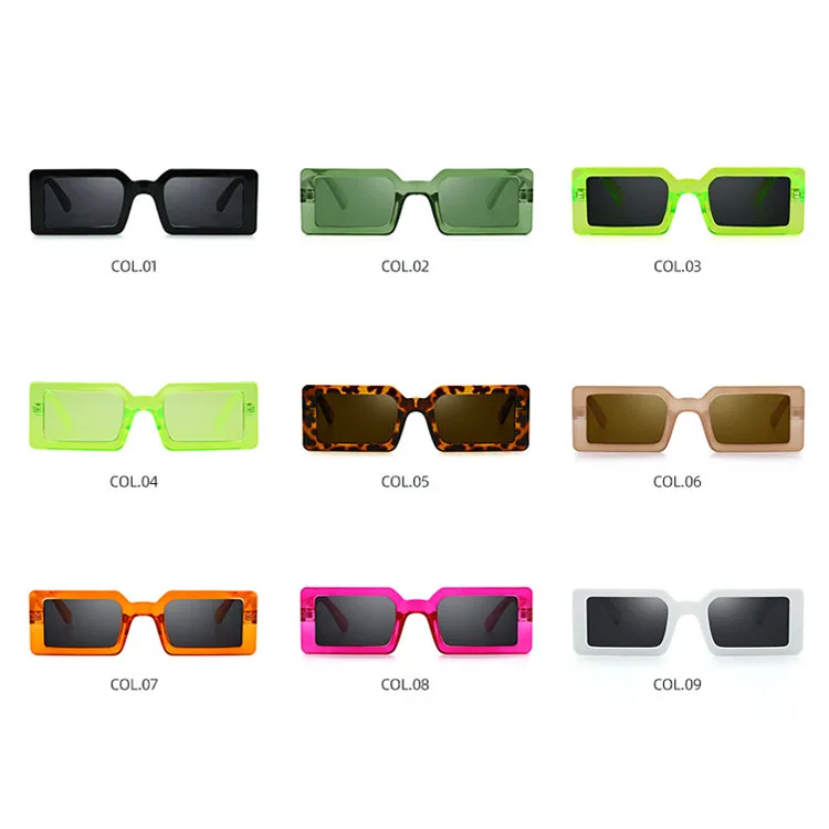 

2022 Retro Square Small Custom Fashion Sunglasses Candy Green Rectangle Sun Glasses Small Ladies Shades For Women, Avalaible