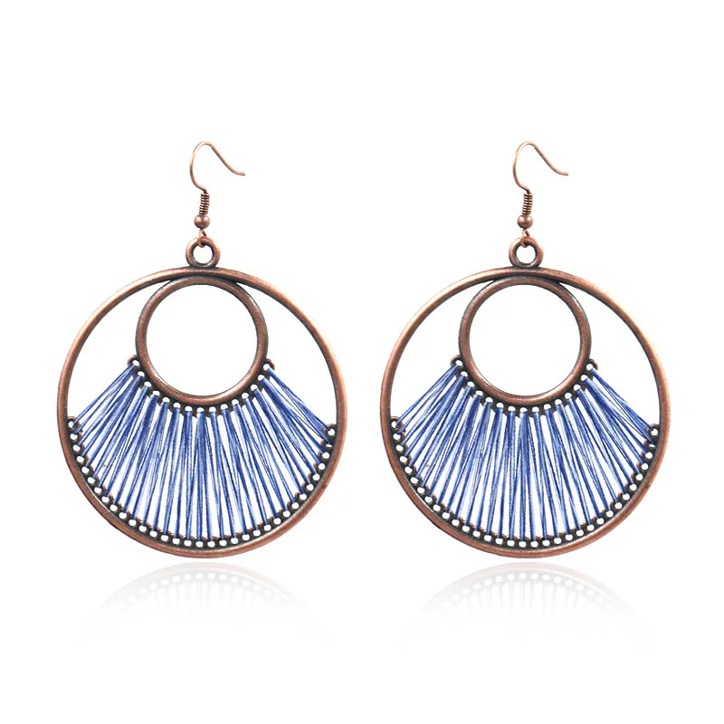 

2020 Handmade Bohemian Round Earrings Jewelry Gift For Women
