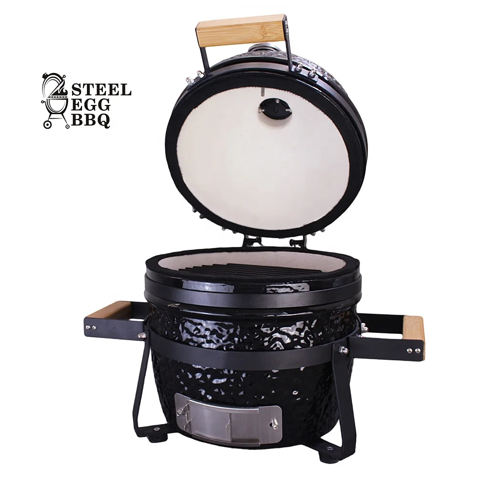 

SEB KAMADO Small Black Egg Ceramic BBQ Grill 13 Inch Mini Kamado, Oem ( send inquiry )