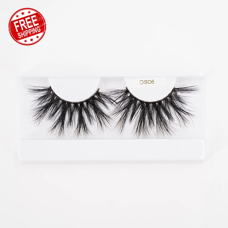 

Private label long wispy 3d 27 mm eyelashes natural mink