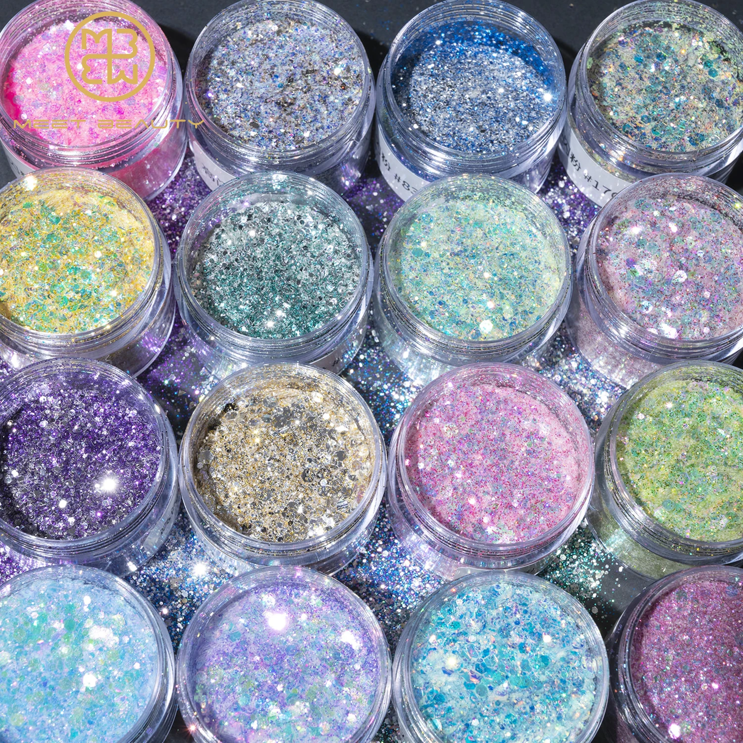 

Wholesale Chameleon Flakes Pigment Eyeshadow For Makeup Holograpphic Loose Glitter Powder For Cosmetic, More than 200 colors or customized or glitter mix