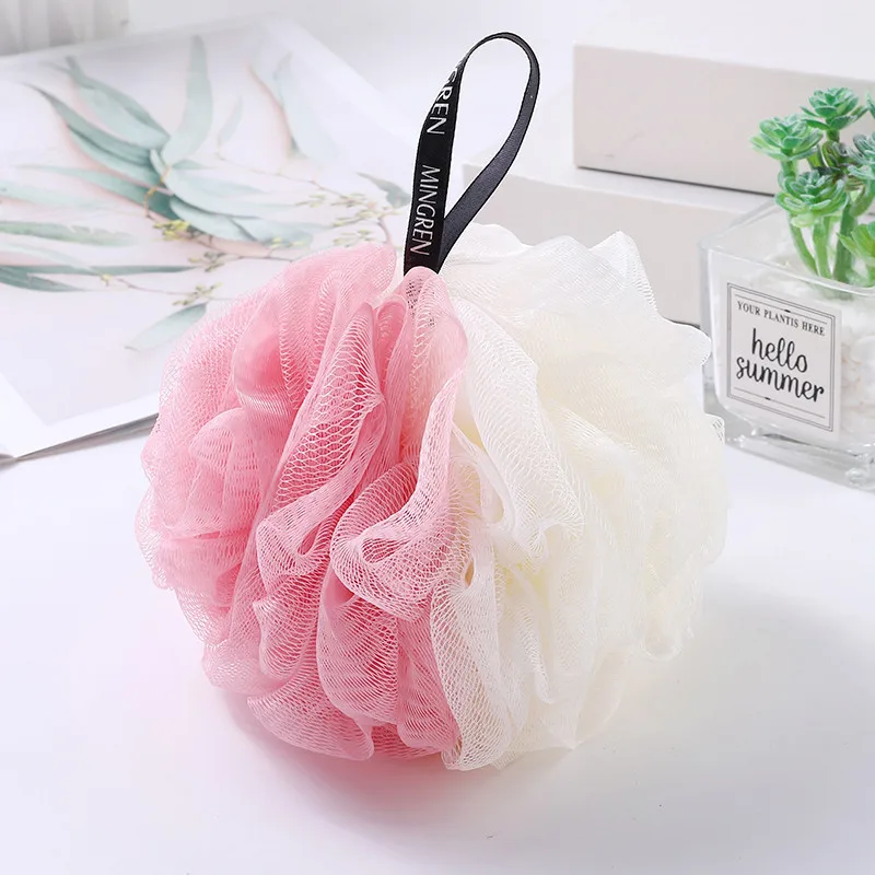 

YUE New Arrival Large Wash Ball Wholesale Color Matching Bath Flower Soft Foaming Rubbing Bath Artifact Two-color Bath Sponge