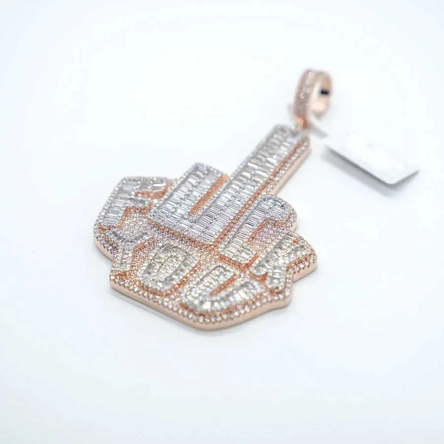 

two layer stone paved iced out bling men jewelry micro pave 5A cz hip hop pendant for men