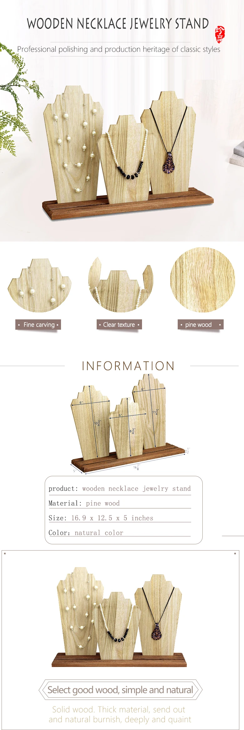 Wholesale Wooden Necklace Holder Jewelry Display Bust Stand - Buy Wooden  Necklace Jewelry Stand,Wooden Necklace Jewelry Tabletop Display Boards,Wooden  Necklace Display Stand For Shows Product on Alibaba.com