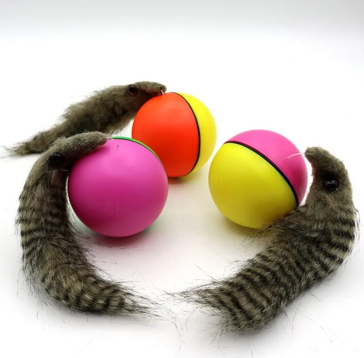 

MZL Pet Rolling Motor Ball Weasel Ferret Chaser Fun Moving Jumping Kid Cat Dog Toys