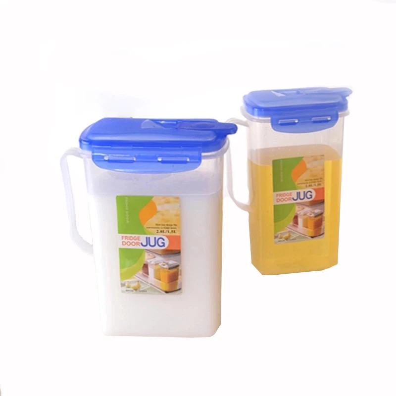 

High-Capacity Plastic Nut Bottle Drinkware Refrigerator Beverage Storage Tank Juice Pitcher With Handle Lid