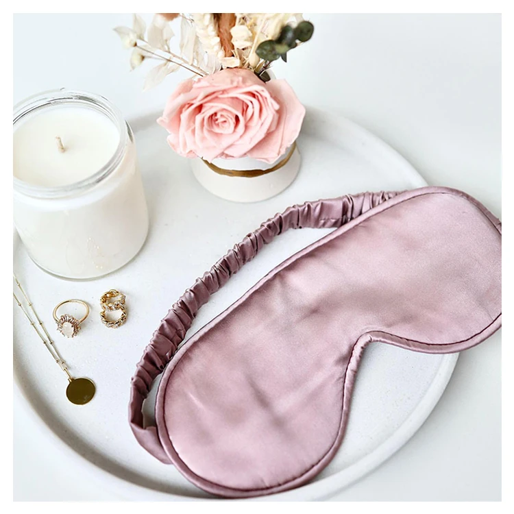 

Factory price luxury sleeping eye mask silk custom color RTS 100% 6A mulberry silk eye mask