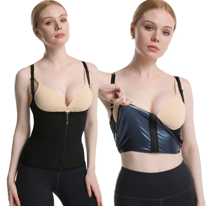 

Drop Shopping Tight Sleeveless Sweat Vest Tummy Control Heat Trapping Sweat Vest Running Sweat Vest For Women, Picture