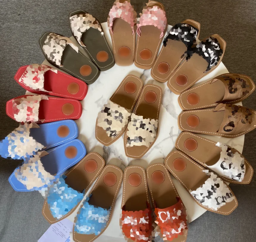 

2021 flip flops furry Slides Luxury Designer Famous Brands mule Flat Summer women's sandals