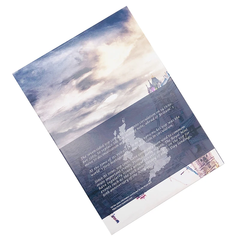 
2020 Luxury Hardcover UK 50 Pence Coin collecting album 59 positions with capsules 