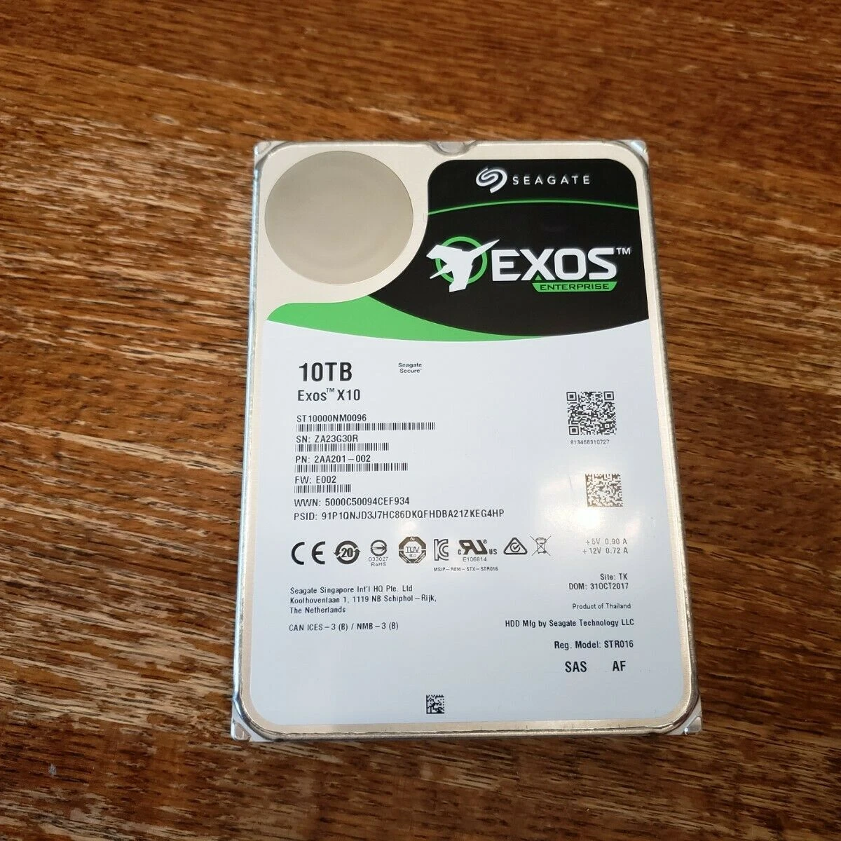 

Seagate 10TB Enterprise Exos 3.5" 7200RPM 12GBs 256MB SAS ST10000NM0096 HD HARD DISK