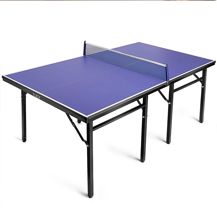 

Foldable Table Tennis Table Desk High Density Fiberboard Load Weight, Blue