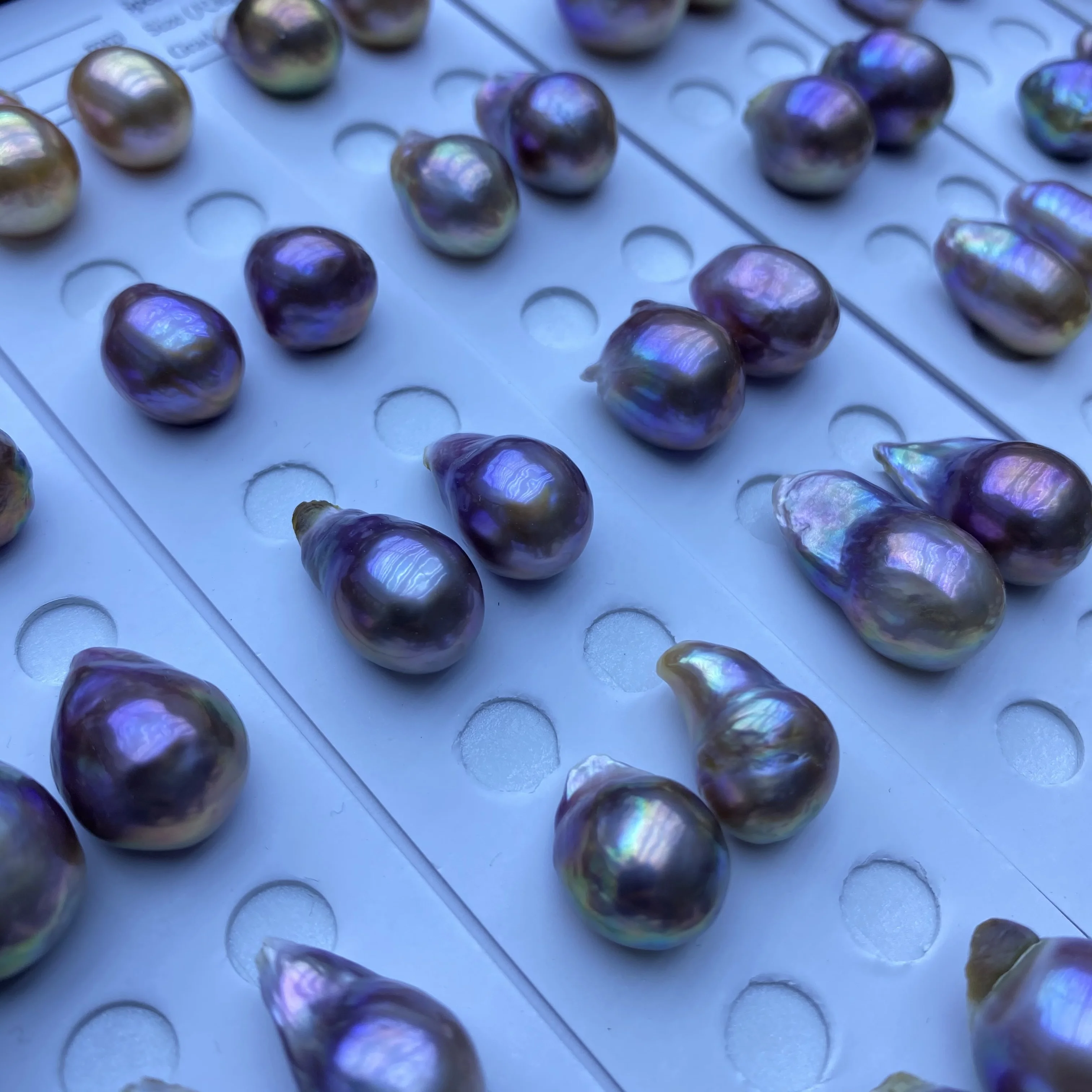 

Edison Baroque pearls purple pink color high quality love wish pearls for jewelry bright pearls